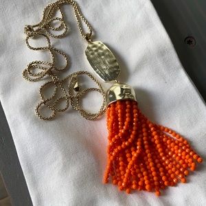 Gold and orange Kendra Scott necklace